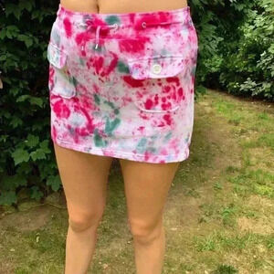 NWOT hand Tie dye skort Cherokee girl XL